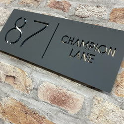 Contemporary House Sign, Modern Floating Acrylic  House Sign