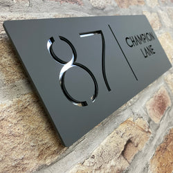 Contemporary House Sign, Modern Floating Acrylic  House Sign