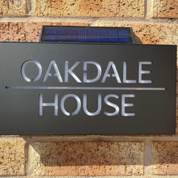 Solar House Sign 5, L.E.D Illuminated House Plaque