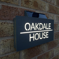 Solar House Sign 5, L.E.D Illuminated House Plaque