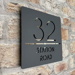Contemporary Square House Sign