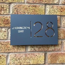 Contemporary House Sign 28x18cm