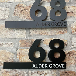 Modern Floating Acrylic House Number