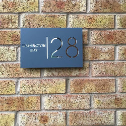 Contemporary House Sign 28x18cm