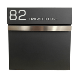 Modern wall mounted postbox