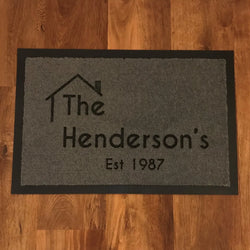 New Home Bundle – Personalised House Sign, Door Mat & Bin Stickers Set