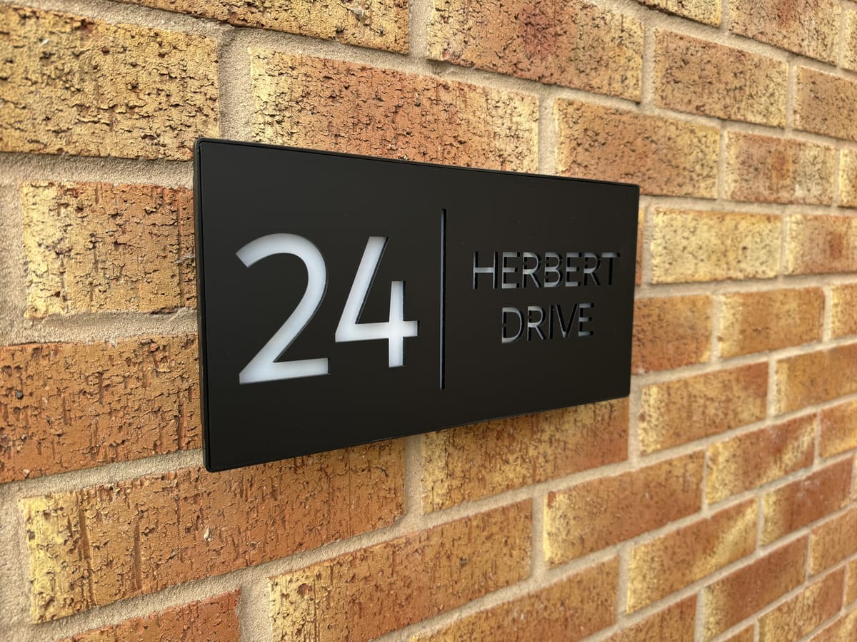 Illuminated House Sign 2, Hardwired - One Of A Kind Design UK