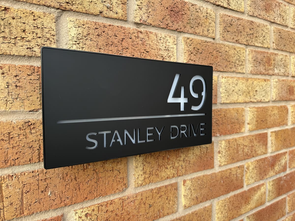 Illuminated house sign 1, Hardwired - One Of A Kind Design UK