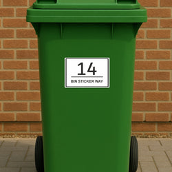 Personalised Self-Adhesive Bin Sticker 1 – Pack of 4 (15x10cm)