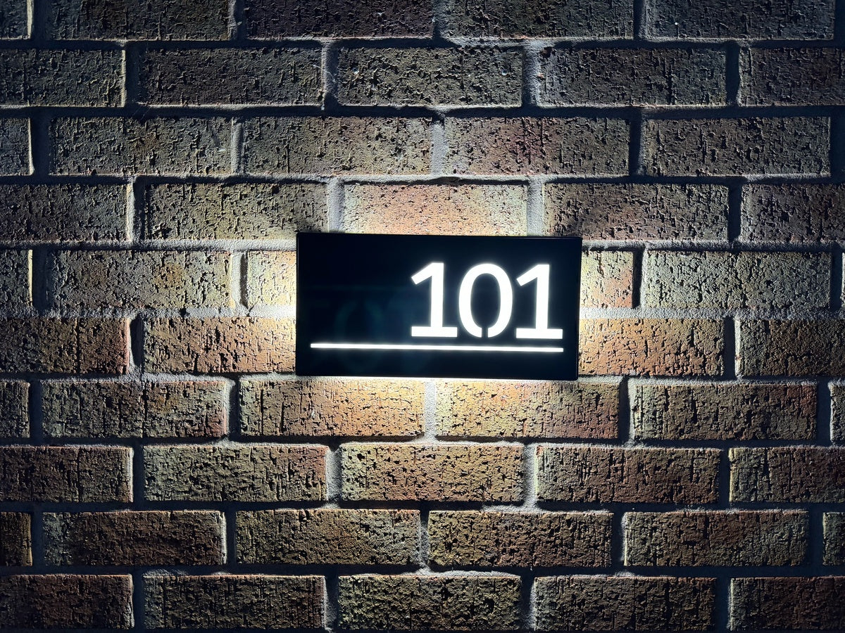 Illuminated House Sign 6, Hardwired - One Of A Kind Design UK