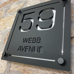 Contemporary Square House sign l