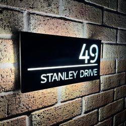 Illuminated house sign 1, Hardwired