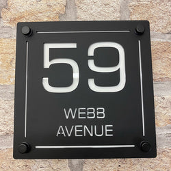 Contemporary Square House sign l
