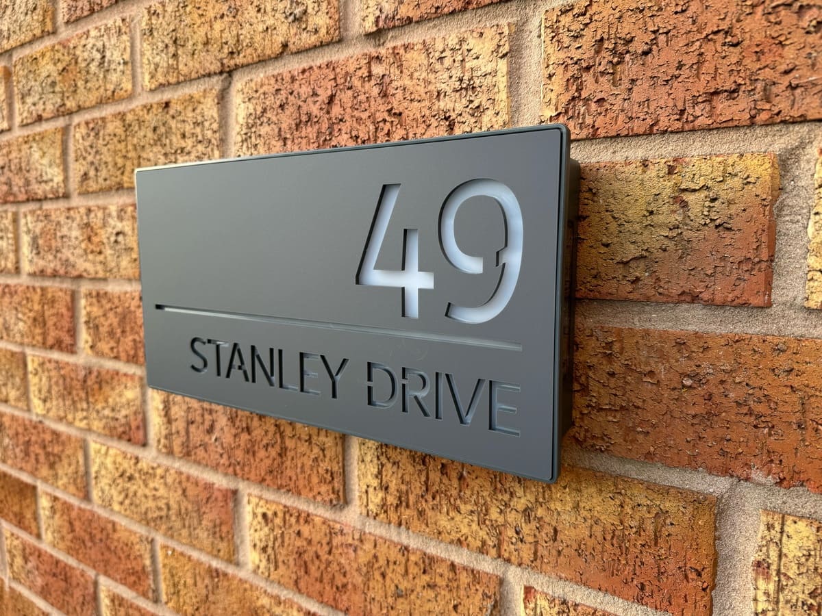 Illuminated house sign 1, Hardwired - One Of A Kind Design UK