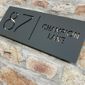 Contemporary House Sign, Modern Floating Acrylic  House Sign