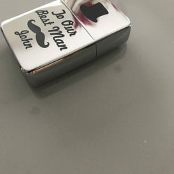 High Quality Personalised Brass Chrome Lighter
