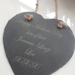 Personalised Slate Heart