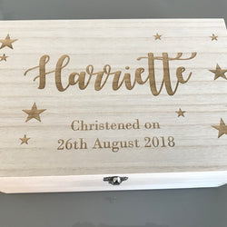 Personalised Christening Keepsake Box.