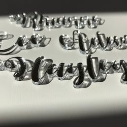 Personalised Mirrored Acrylic Place Names.