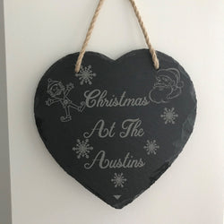 Personalised Slate Christmas Decoration
