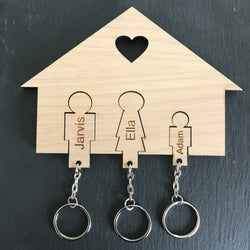 Personalised house key ring holder