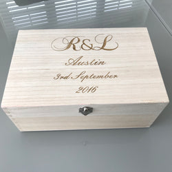 Personalised Wedding Memory Box