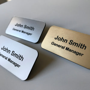 Personalised Name Badges With Pin