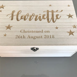 Personalised Christening Keepsake Box.