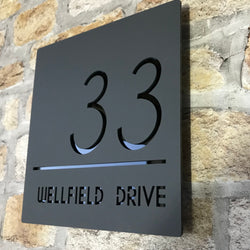 Contemporary House Sign 22x22cm