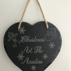 Personalised Slate Christmas Decoration