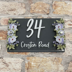 Floral House Sign