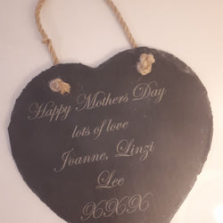 Personalised Slate Heart