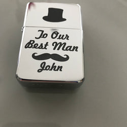 High Quality Personalised Brass Chrome Lighter