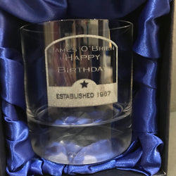 Engraved Birthday Whisky Tumbler