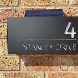 Solar House Sign 1, L.E.D Illuminated House Number