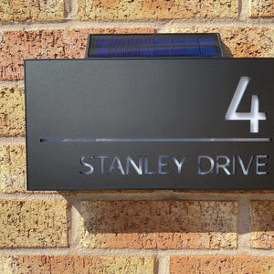 Solar House Sign 1, L.E.D Illuminated House Number