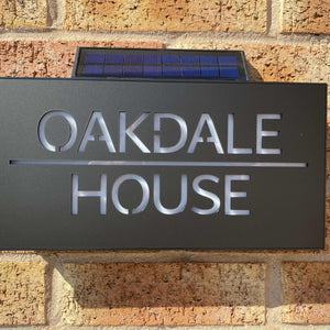 Solar House Sign 5, L.E.D Illuminated House Plaque