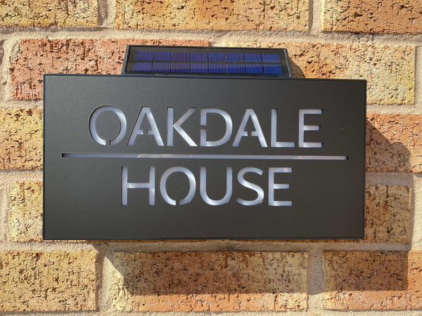 Solar House Sign 5, L.E.D Illuminated House Plaque - One Of A Kind ...