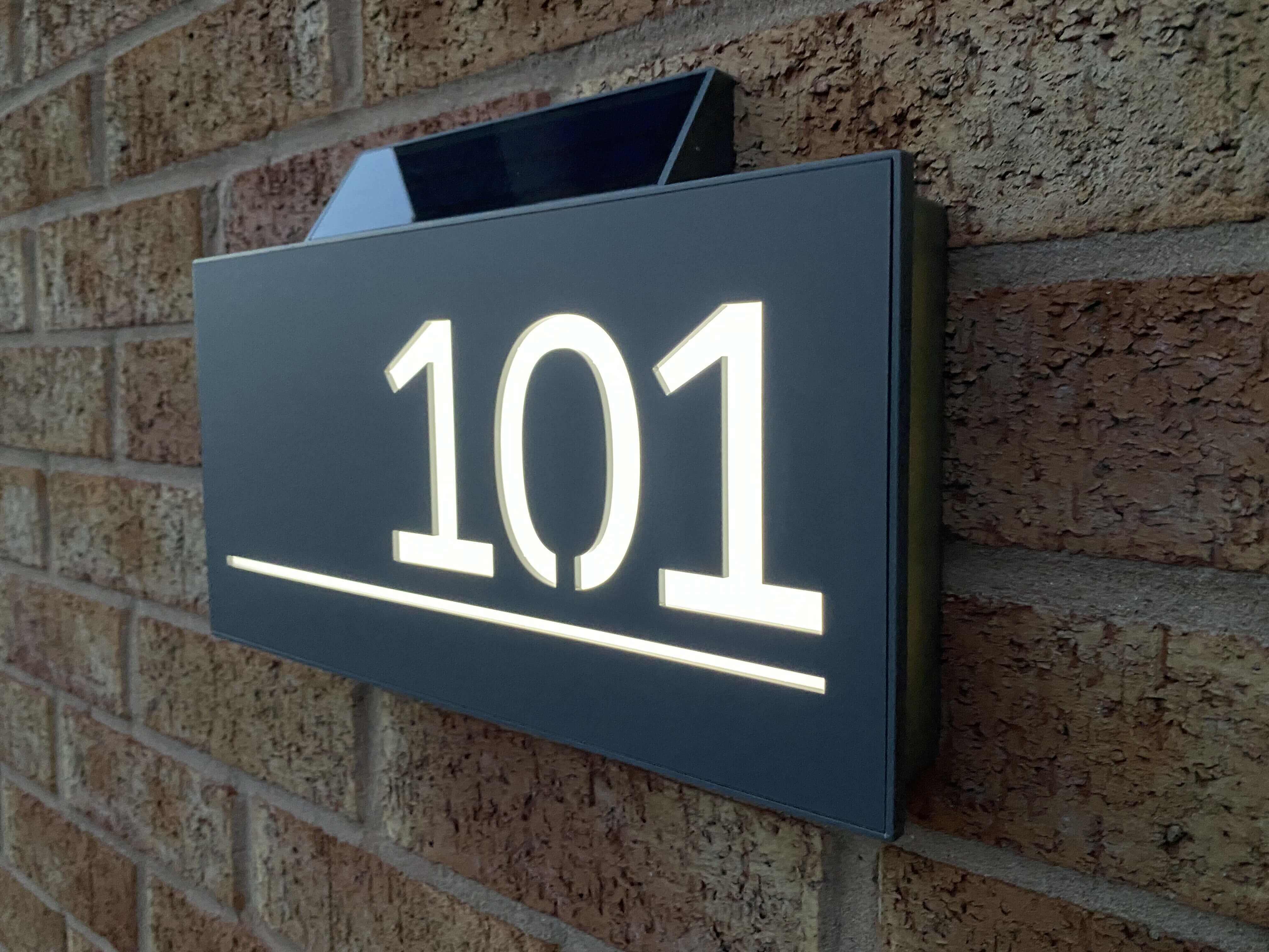 Solar House Sign 6, L.E.D Illuminated House Number - One Of A Kind ...