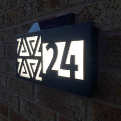 Solar House Sign 7, L.E.D Illuminated House Number