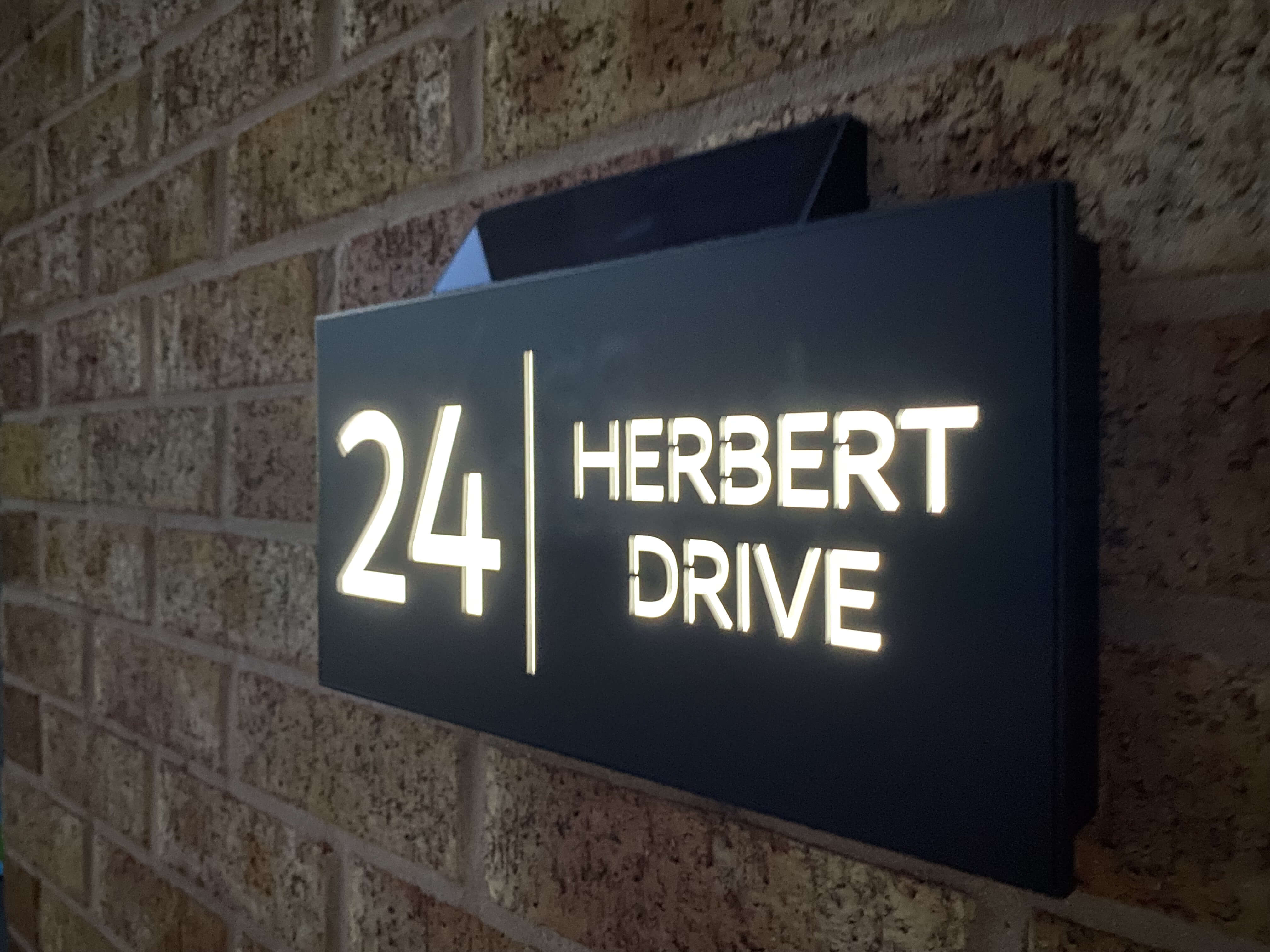 Solar House Sign 2, L.E.D Illuminated House Number - One Of A Kind ...