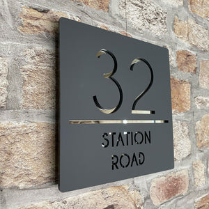 Contemporary Square House Sign
