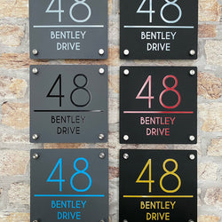 Contemporary UV Printed House Sign