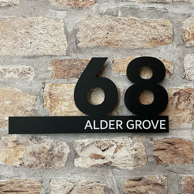 Modern Floating Acrylic House Number