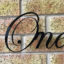 House Number Sign (words one - twenty)