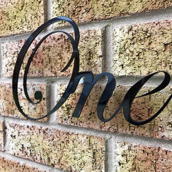 House Number Sign (words one - twenty)