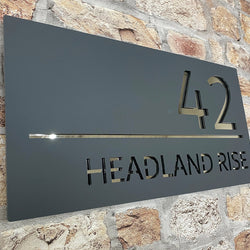 Modern Contemporary Floating House Sign 40x20cm