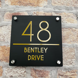 Contemporary UV Printed House Sign