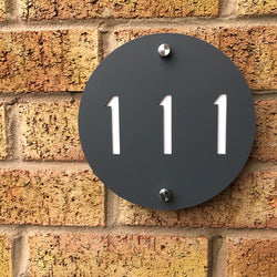 Contemporary Round House Number