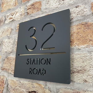 Contemporary Square House Sign